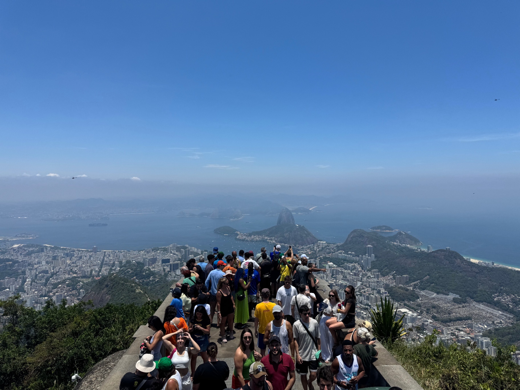 Rio de Janeiro — Guanabara Bay and Sugarloaf from the Cristo viewpoint.