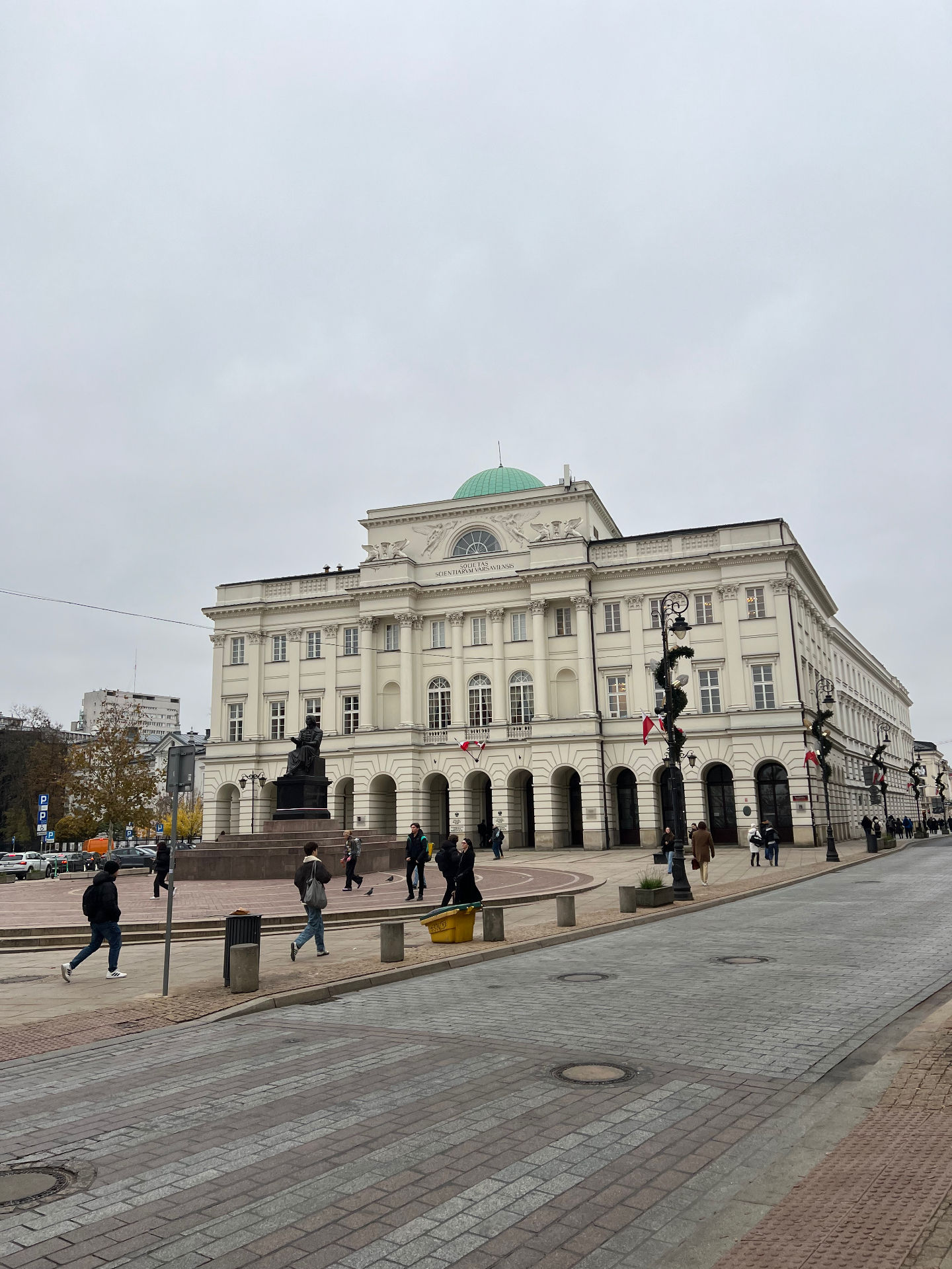 Warsaw — The neoclassical Staszic Palace on Krakowskie Przedmieście.