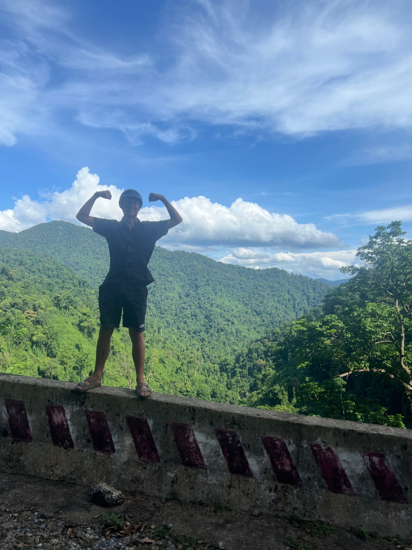 Phong Nha — Flexing on the loop road, banana leaves and green peaks all around.