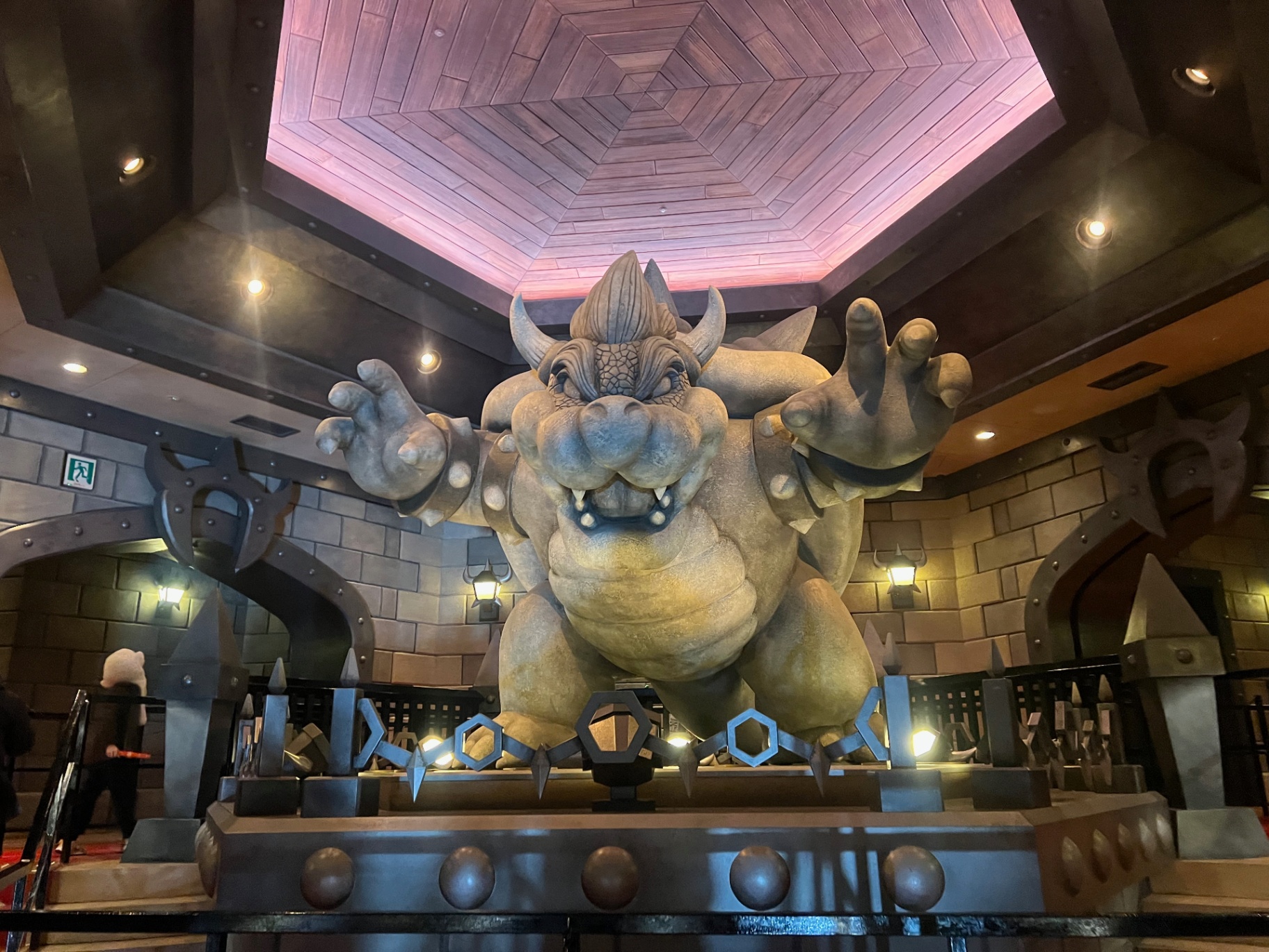 Osaka — Bowser looming inside his castle at Super Nintendo World.