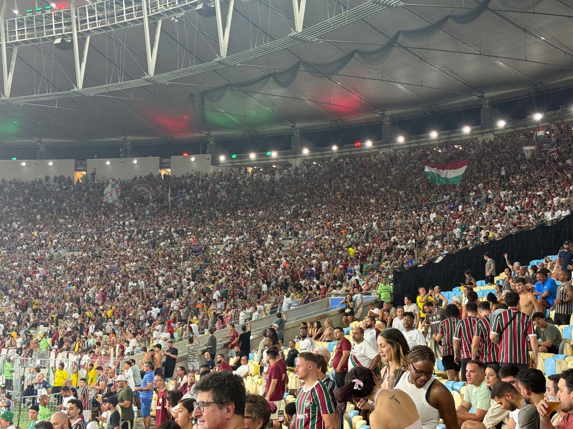 Rio de Janeiro — Fluminense fans packing the Maracanã stands.