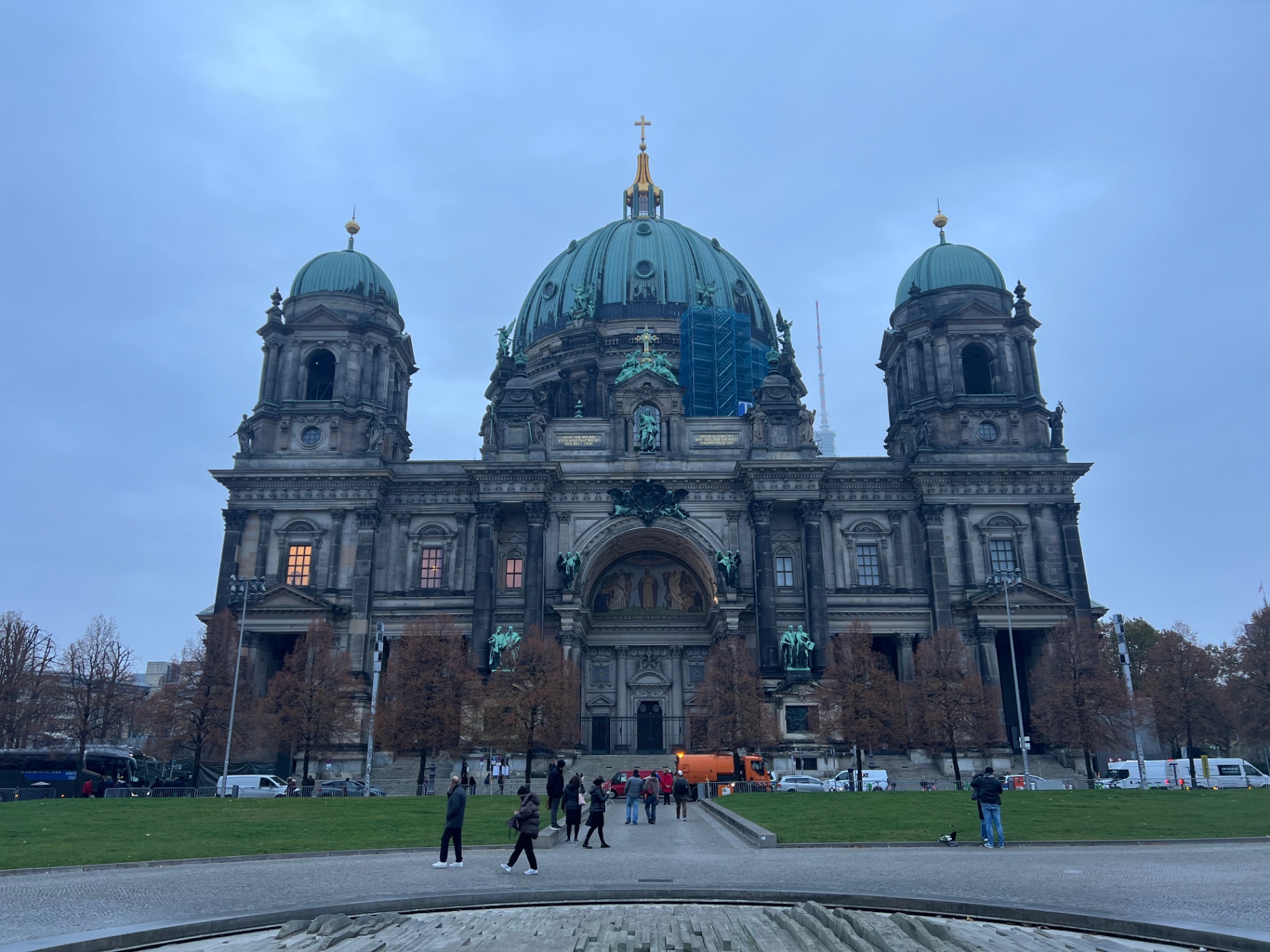 Berlin — Berliner Dom on a cold grey morning.