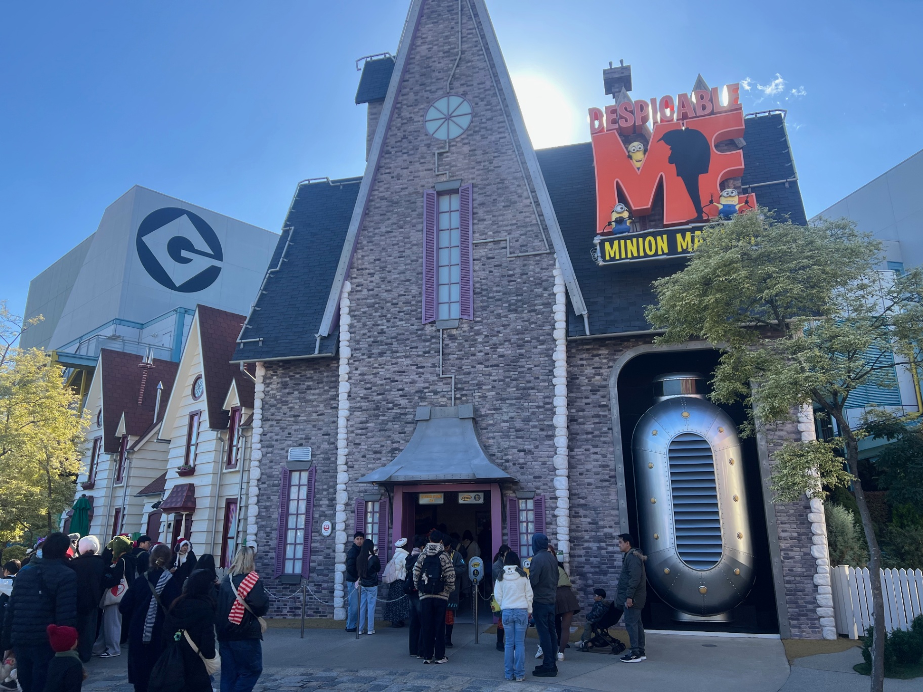 Osaka — Gru's gothic house and the Minion Mayhem entrance.