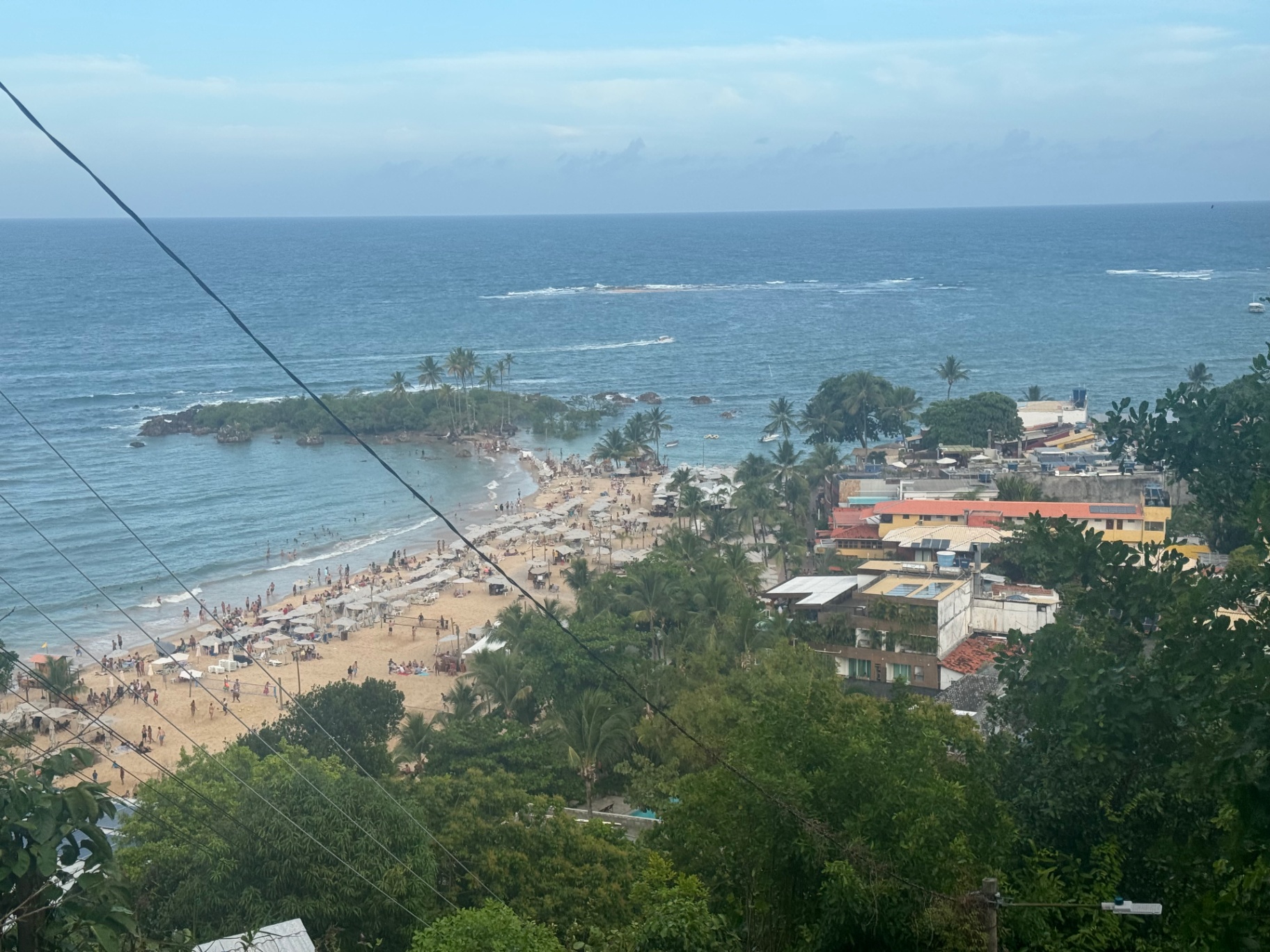 Morro de Sao Paulo — Looking down on Segunda Praia and its tiny offshore island.