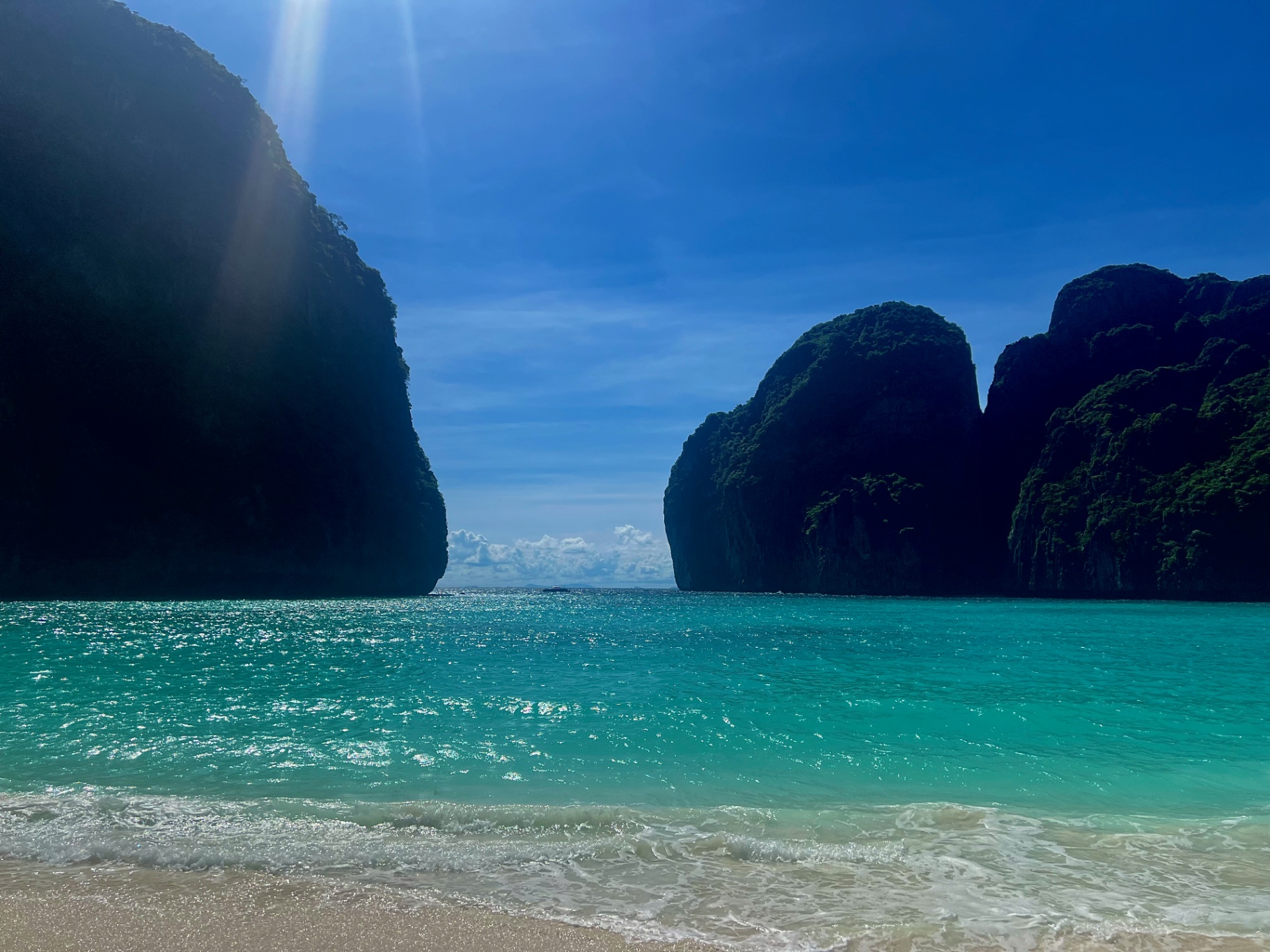 Phi Phi Island — Maya Bay cliffs framing the impossibly blue lagoon.