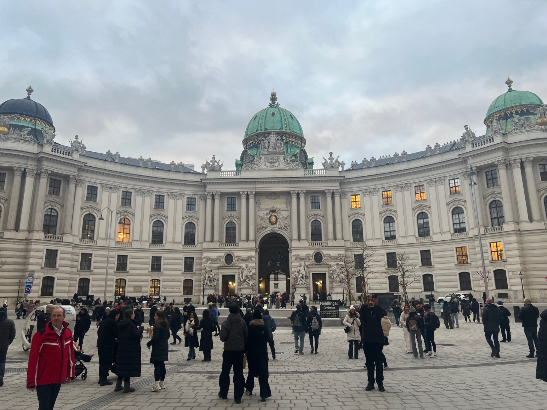 Vienna — Hofburg Palace's green dome over Michaelerplatz.