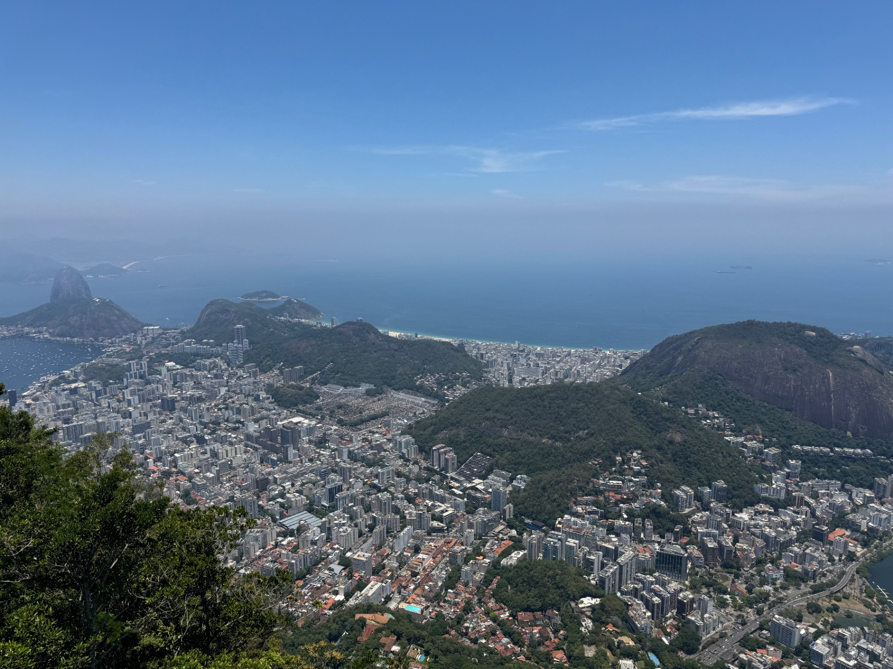 Rio de Janeiro — Sugarloaf and the bay from the slopes of Corcovado.