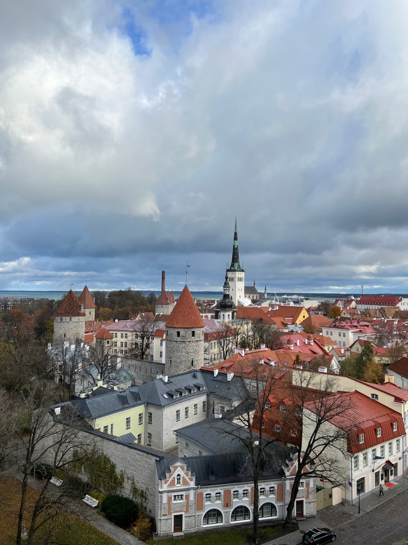 Tallinn — Tallinn's old town rooftops and spires under cloud.