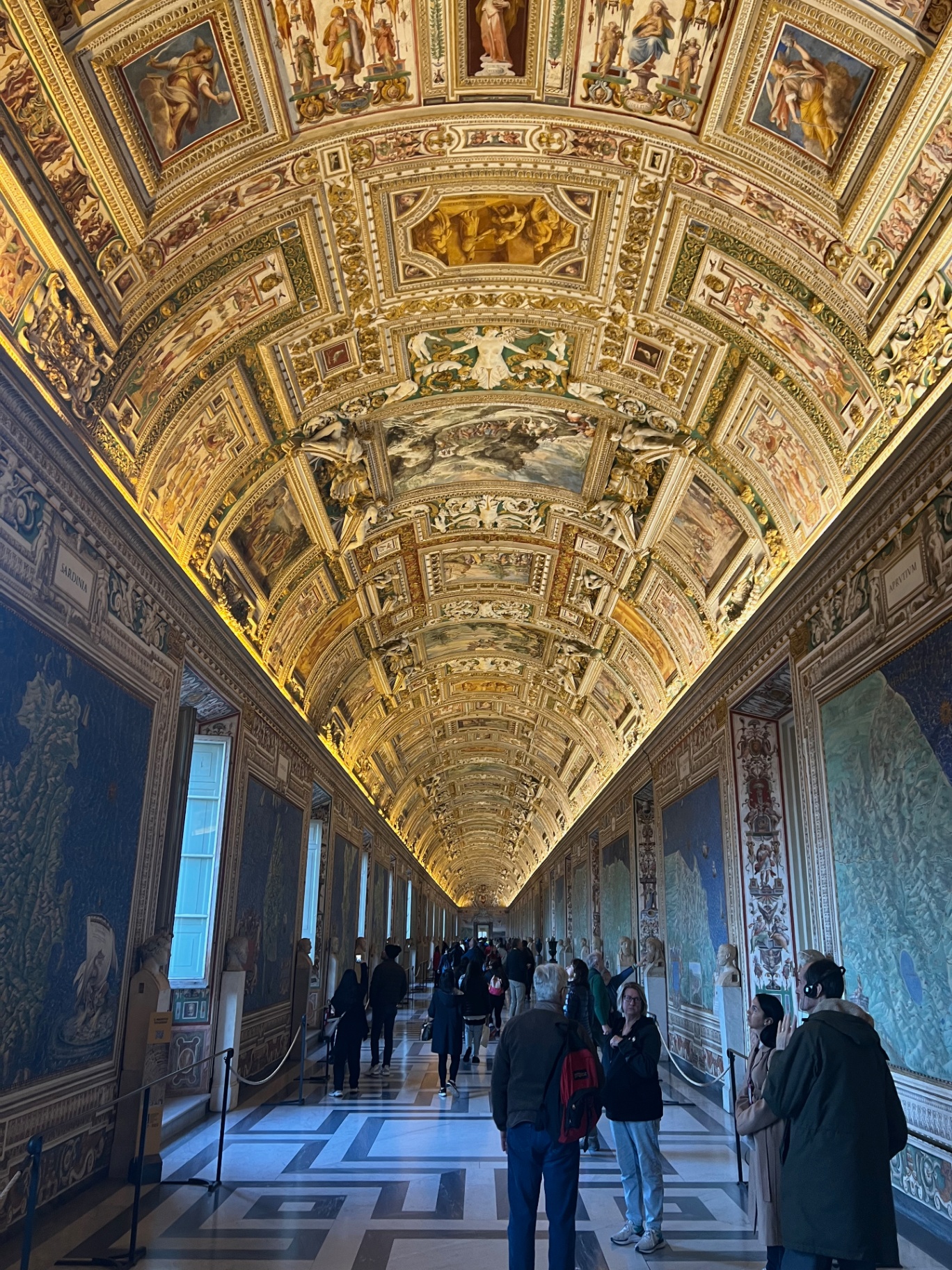 Rome — Gallery of Maps ceiling at the Vatican Museums.