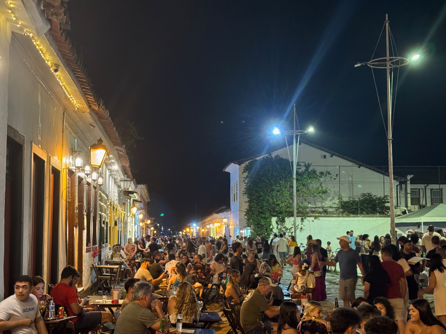 Paraty — Paraty's old town buzzing on a warm Friday night.