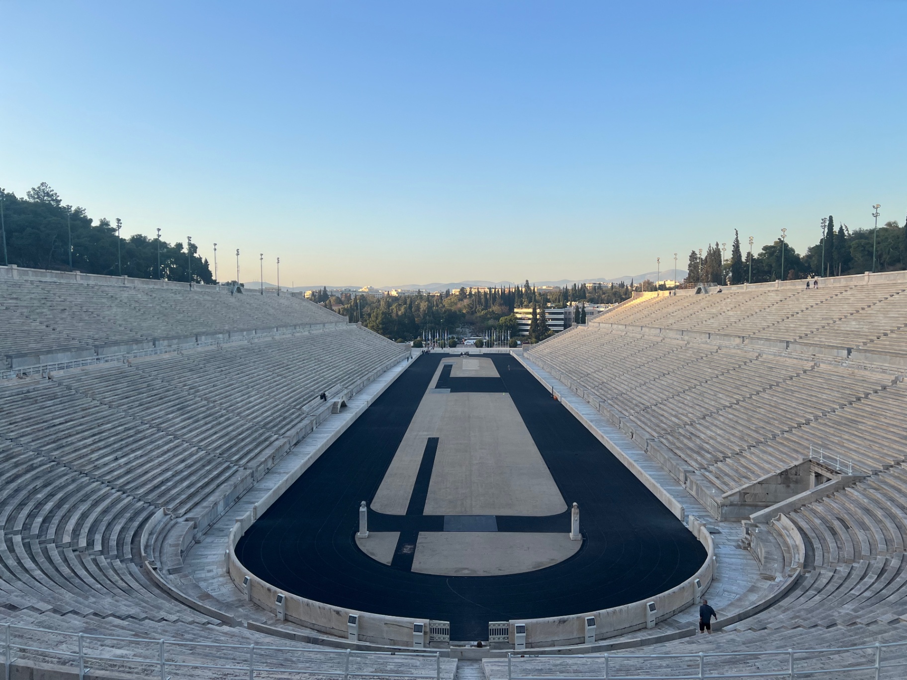 Athens — The Panathenaic Stadium in the late afternoon.